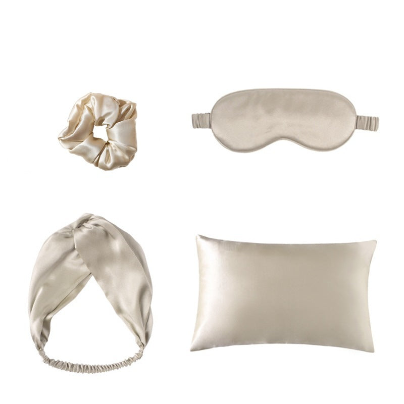 Silk Eye Mask Pillowcase Hair Tie Set